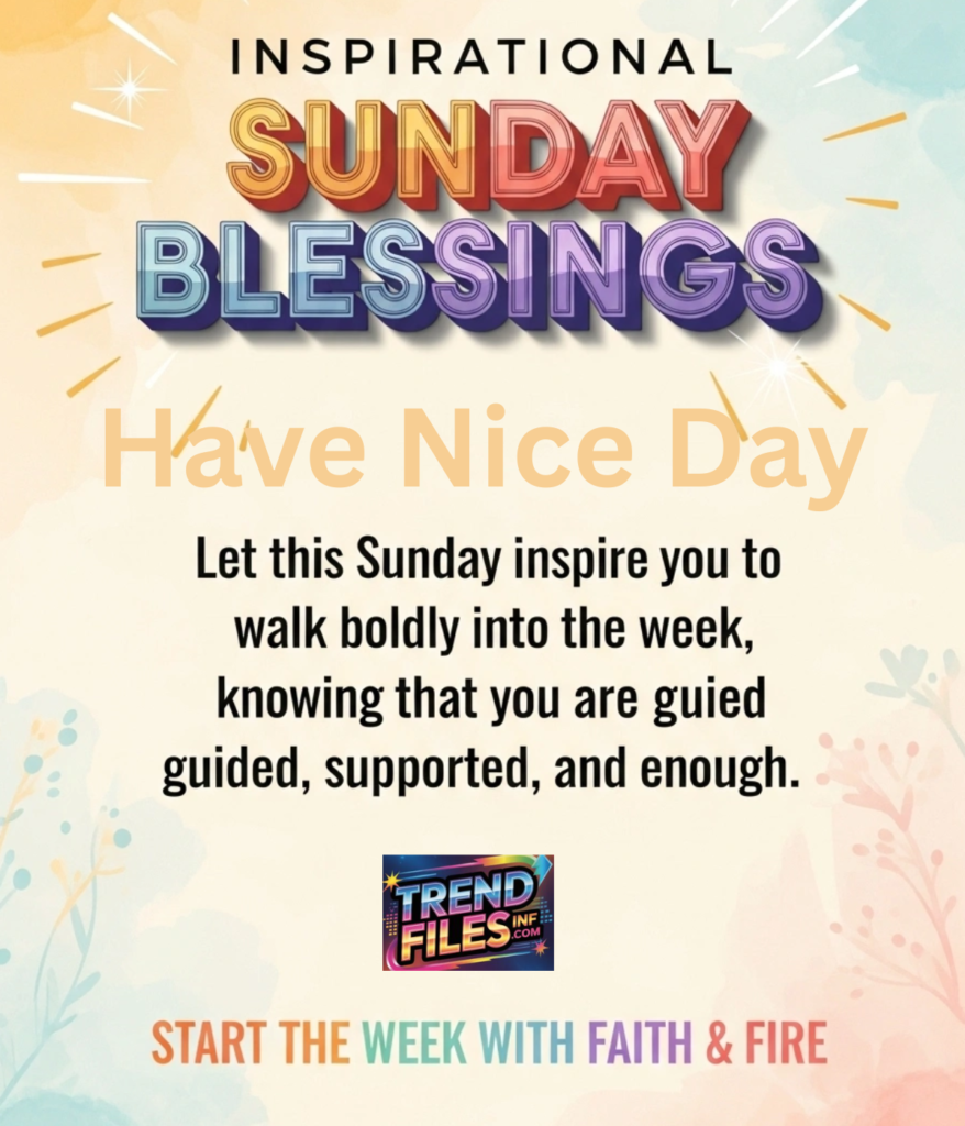 Inspirational Sunday Blessings