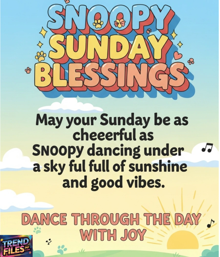 Snoopy and Cute Sunday Blessings