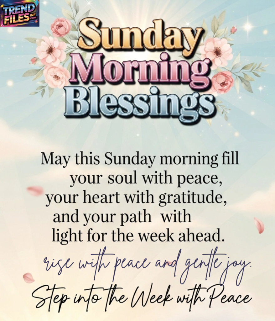 Good Morning Sunday Blessings 