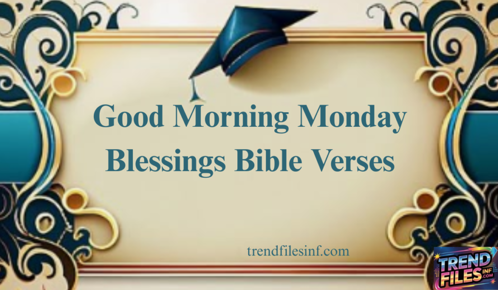 Good Morning Monday Blessings Bible Verses
