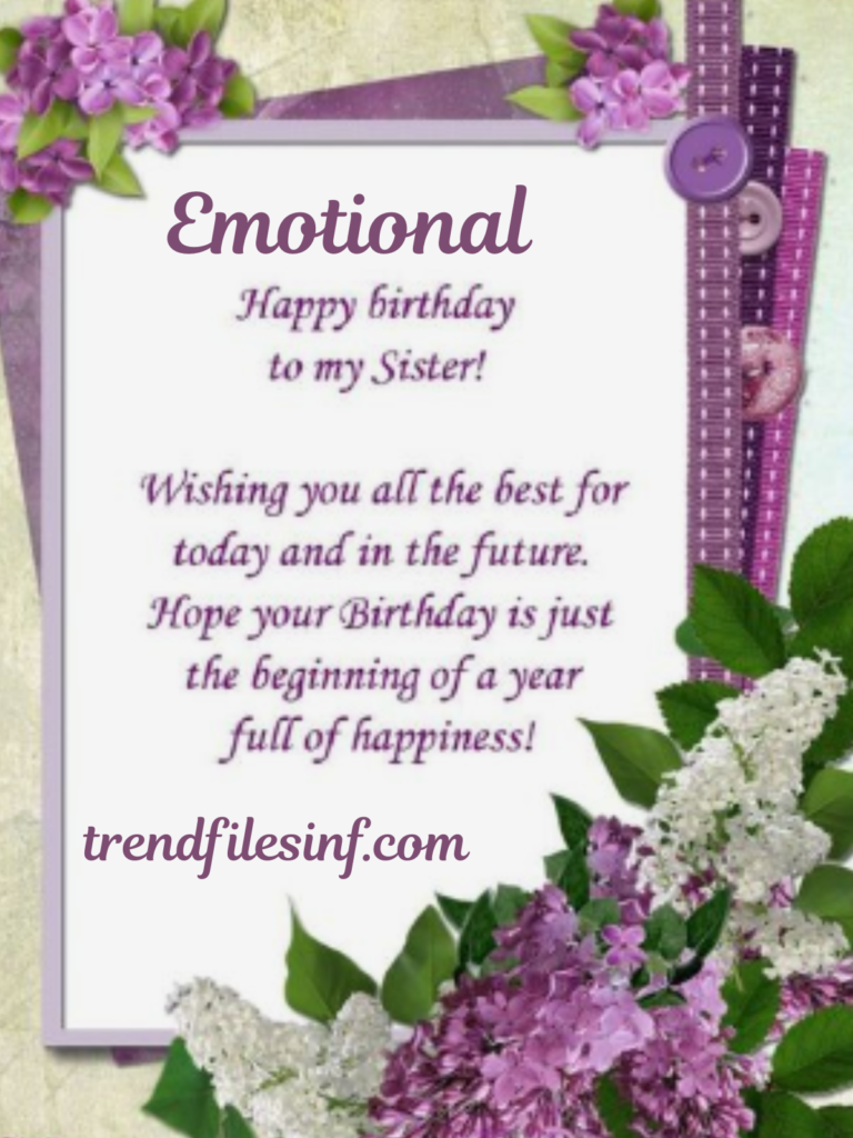 Emotional Birthday Prayers for My Sister