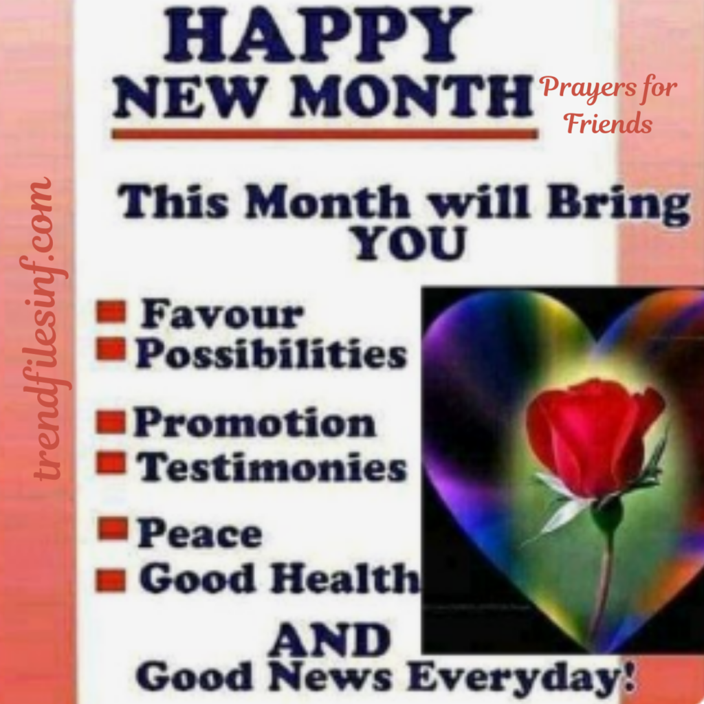 Happy New Month, Prayers for Friends