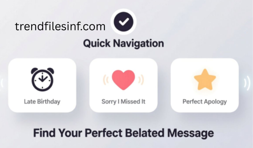 Find Your Perfect Belated Message