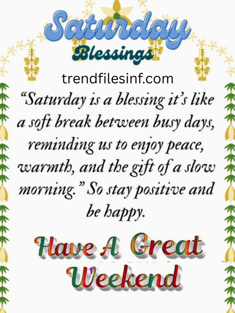 Saturday Blessings Images