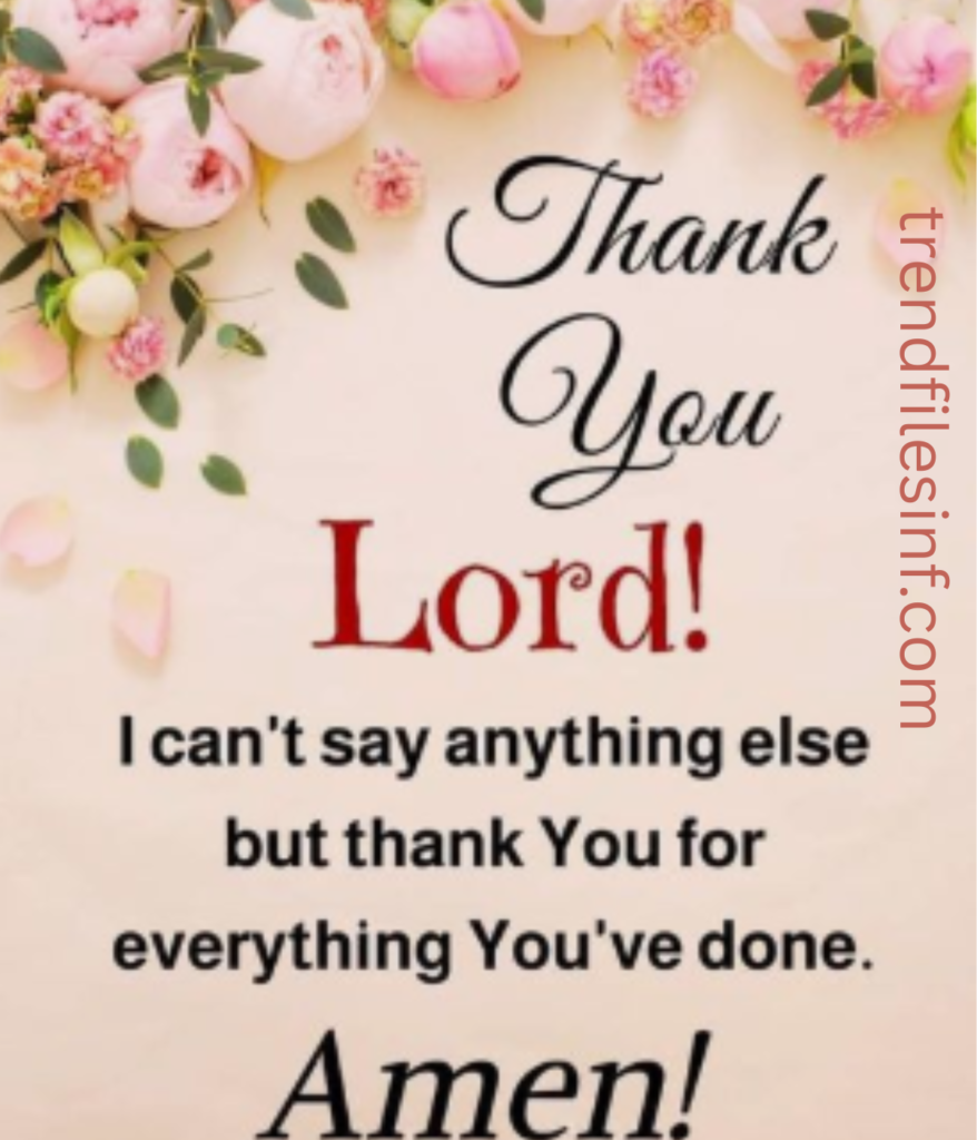 Short Prayer for Thanking God