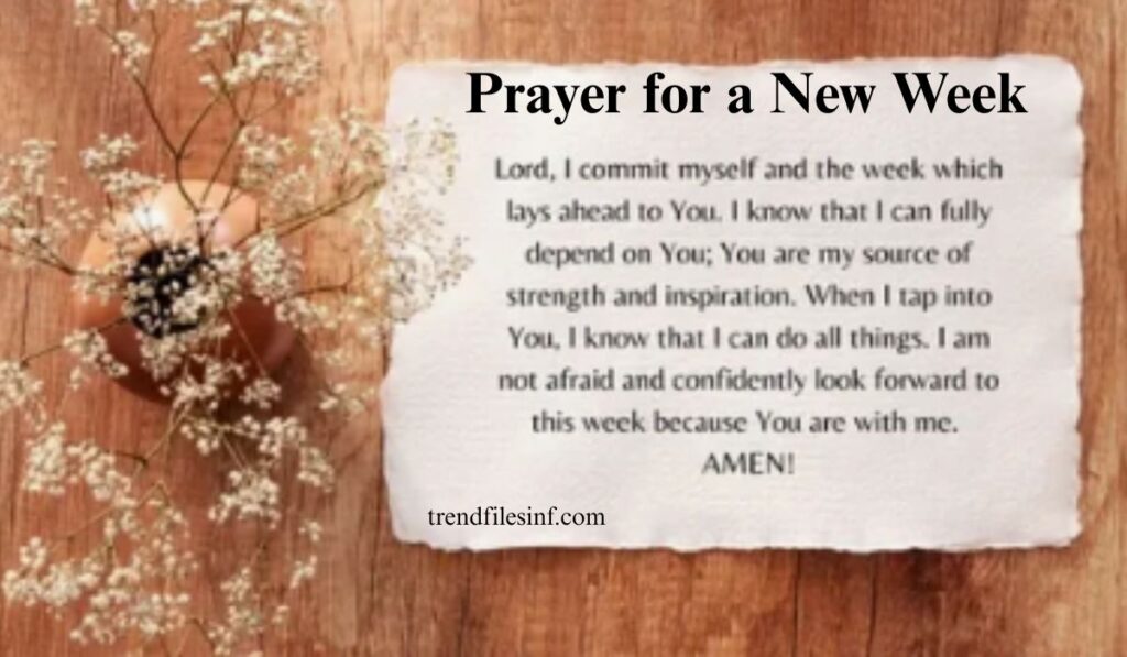 Prayer for New Week
