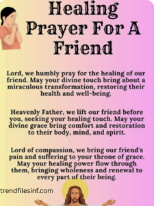 Healing Prayers For A Friend